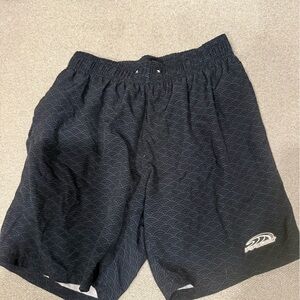 Black Patterned Men's Shorts